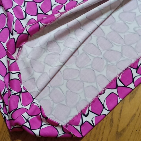 Diane Von Furstenberg SILK Womens 2 Dress PINK Used Preowned Cocktail Party - Picture 8 of 8